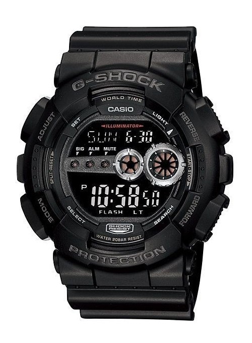 Casio G-Shock Men&#039;s Black Digital Dial Black Resin Band Watch [GD-100-1B]