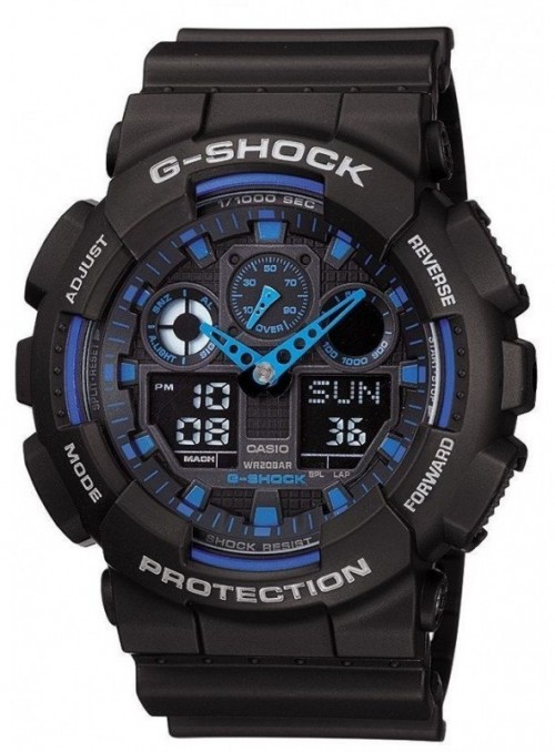Casio G-Shock Men&#039;s Ana-Digi Dial Resin Band Watch - GA-100-1A2