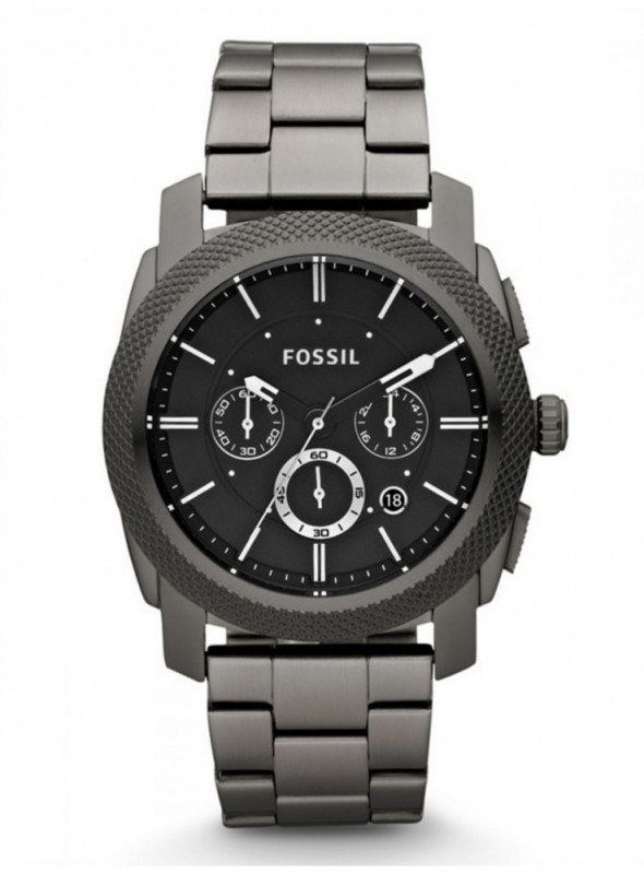 Fossil Machine for Men - Analog Stainless Steel Band Watch - FS4662 - AW